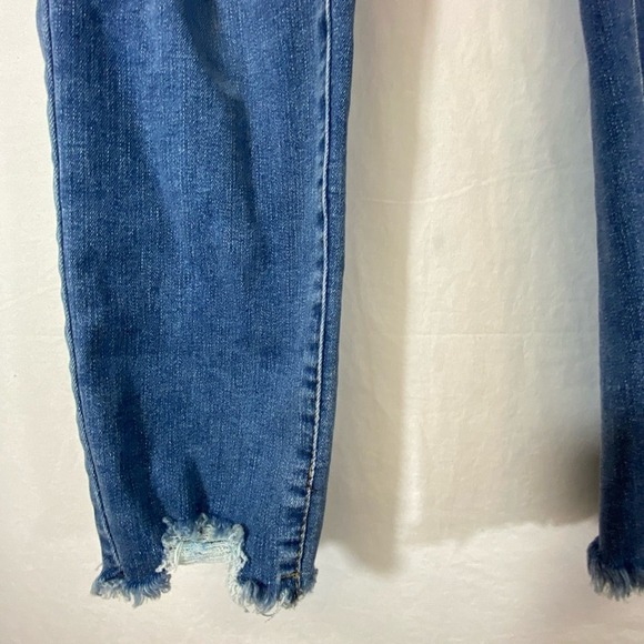 Skinny Fries Denim High Waist Distressed Raw Hem Stretch Skinny Jeans Size 15 - Picture 6 of 8